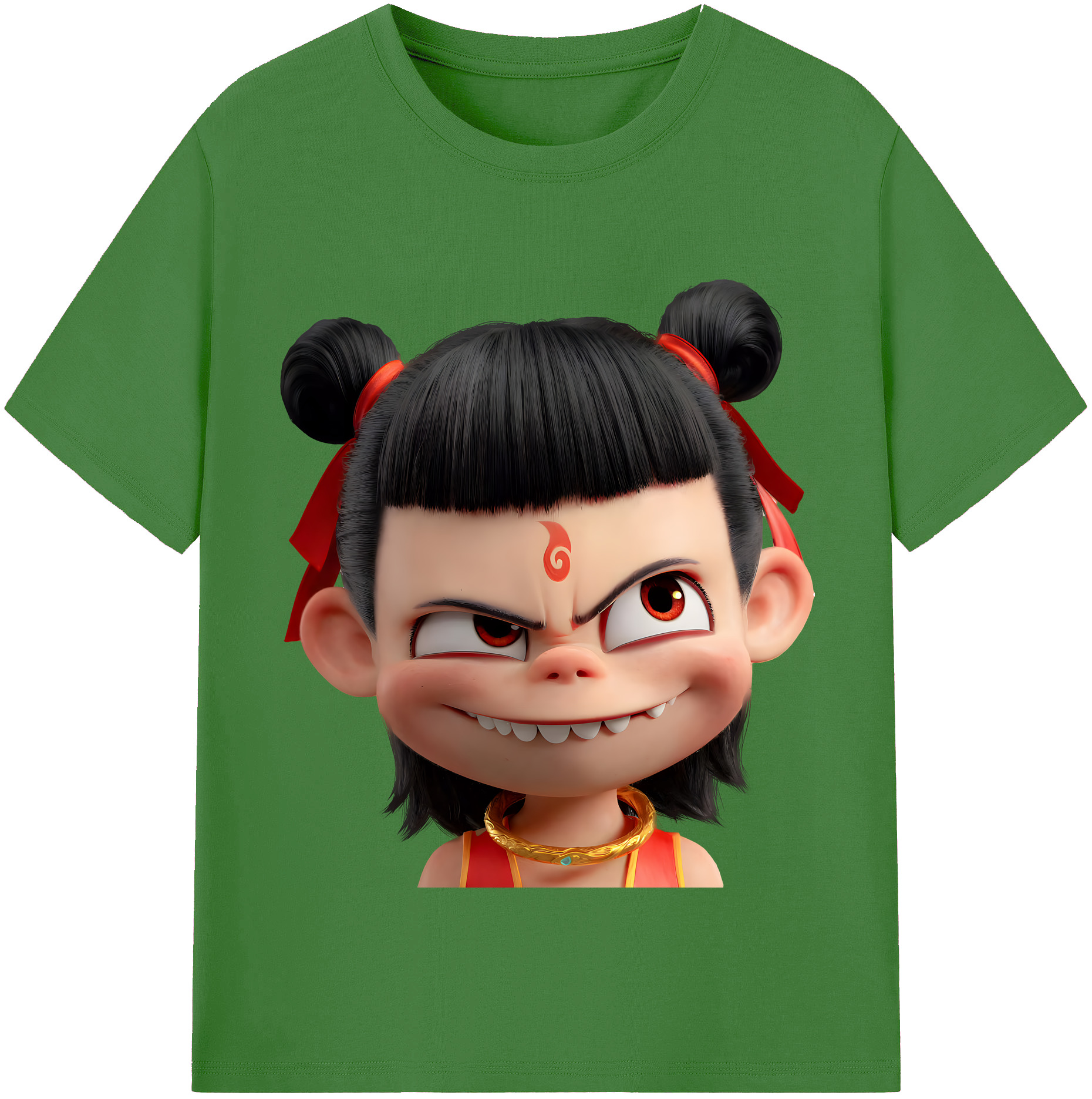 （画像用） Ne Zha 2 ナタ 魔童の大暴れ レディースカジュアルプリントTシャツ（綿100％）